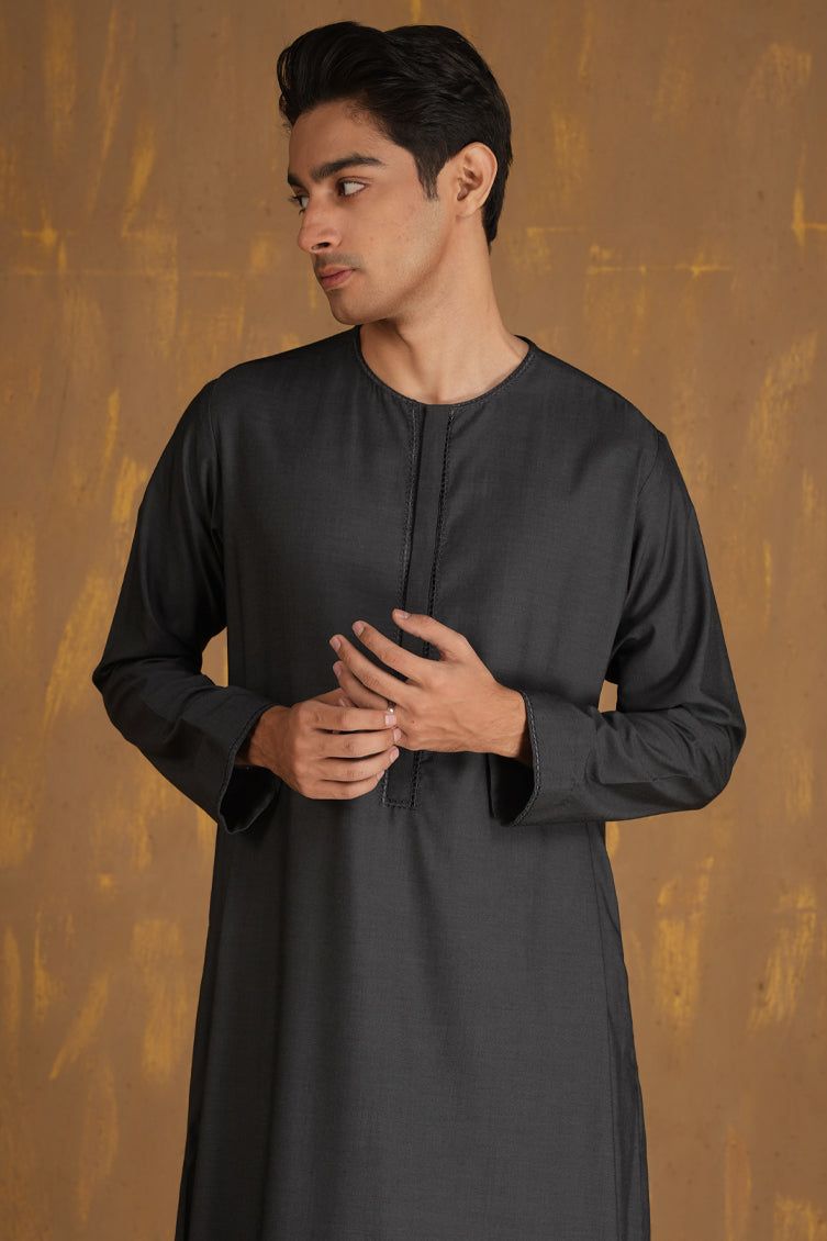 Blended Grey Jubba - J. Junaid Jamshed