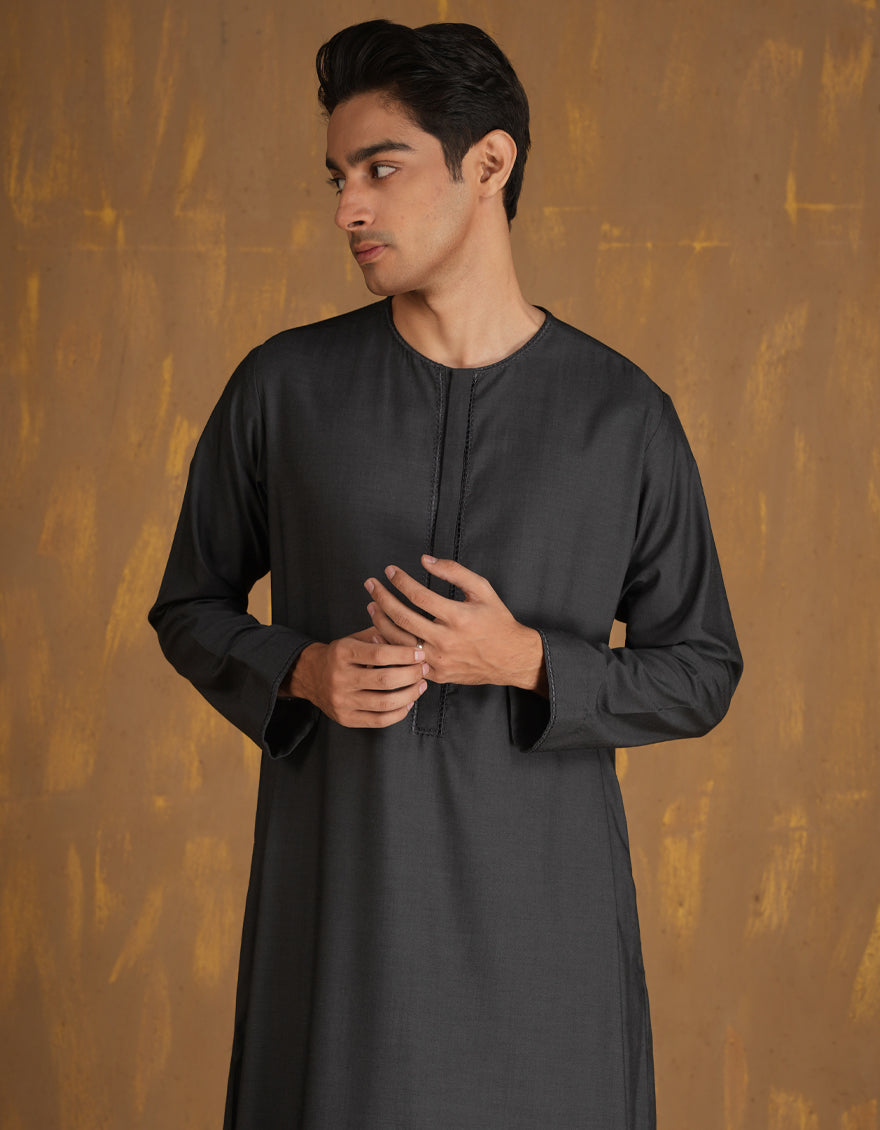 Blended Grey Jubba - J. Junaid Jamshed