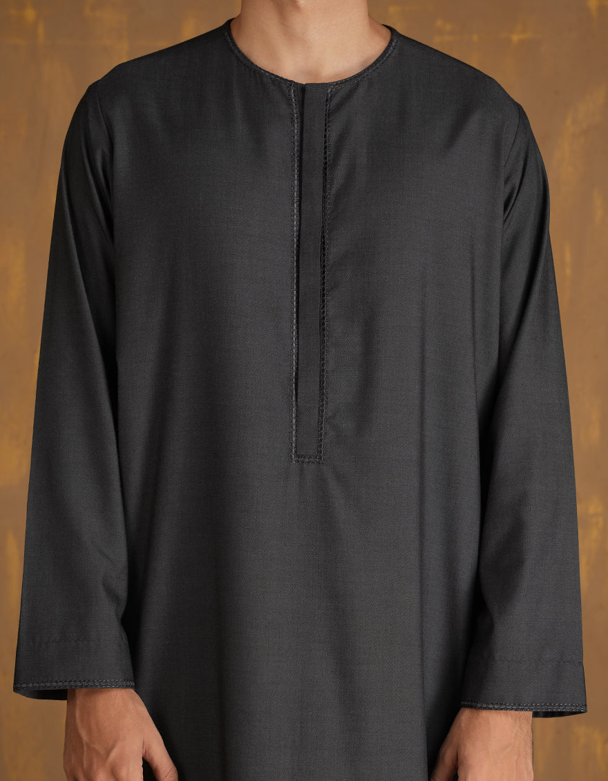 Blended Grey Jubba - J. Junaid Jamshed