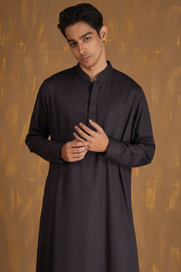 Blended Deep Purple Jubba - J. Junaid Jamshed
