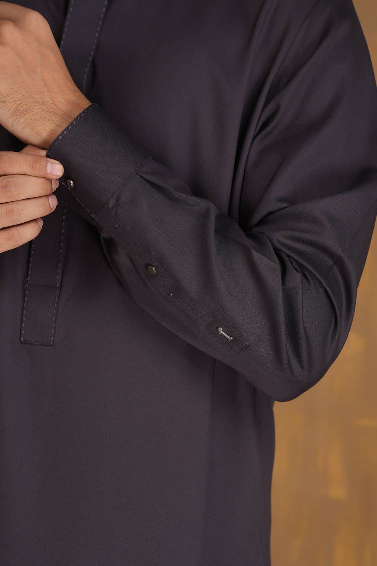 Blended Deep Purple Jubba - J. Junaid Jamshed