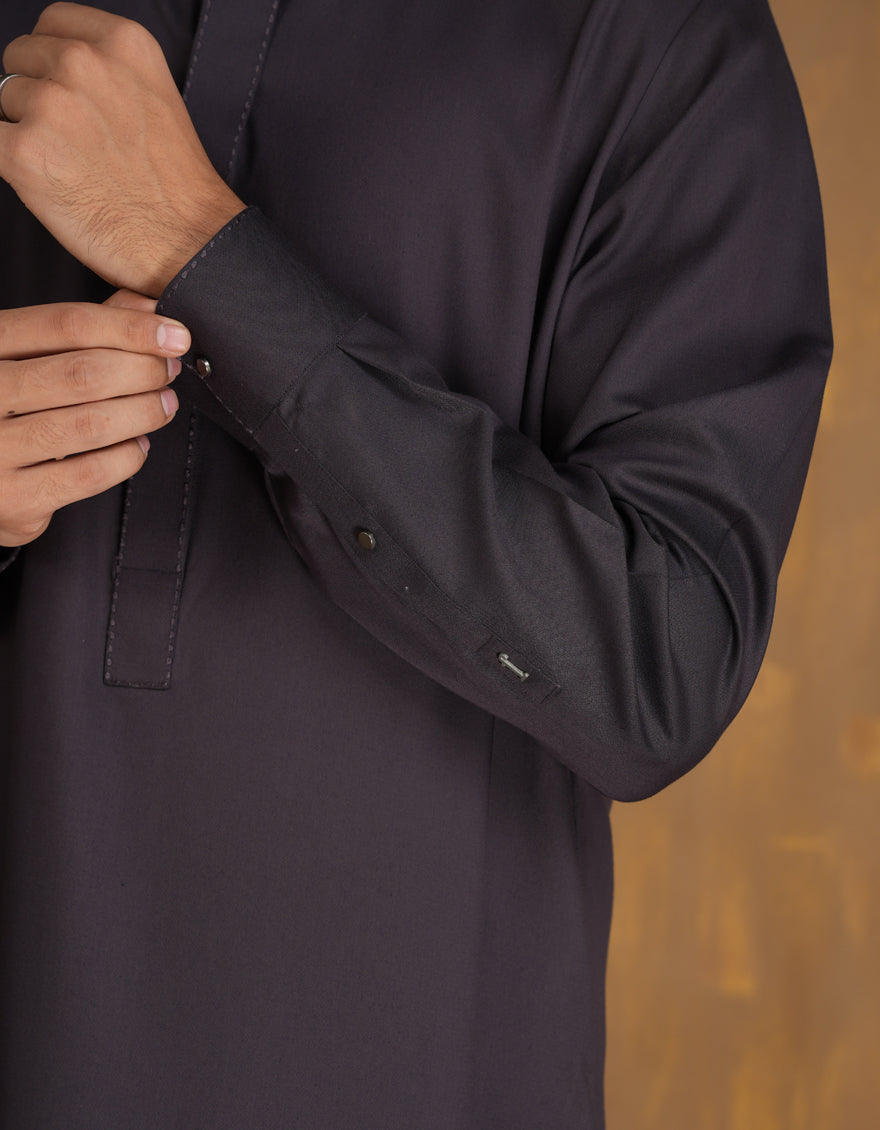 Blended Deep Purple Jubba - J. Junaid Jamshed