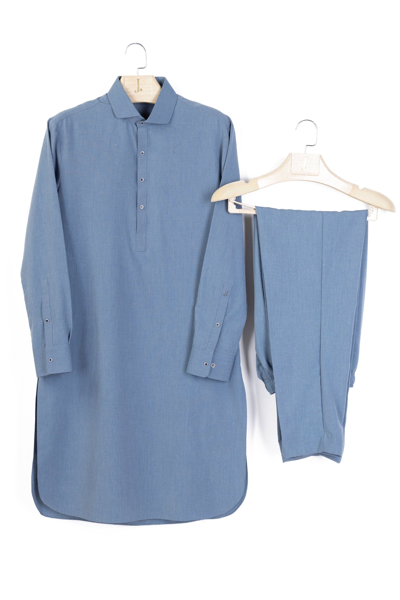 Blended Blue Kurta Trouser - J. Junaid Jamshed