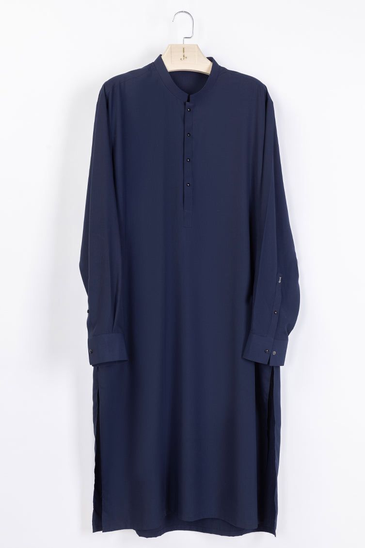 Blended Blue Kurta Trouser - J. Junaid Jamshed