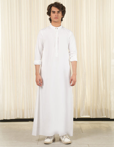 Blended White Jubba - J. Junaid Jamshed