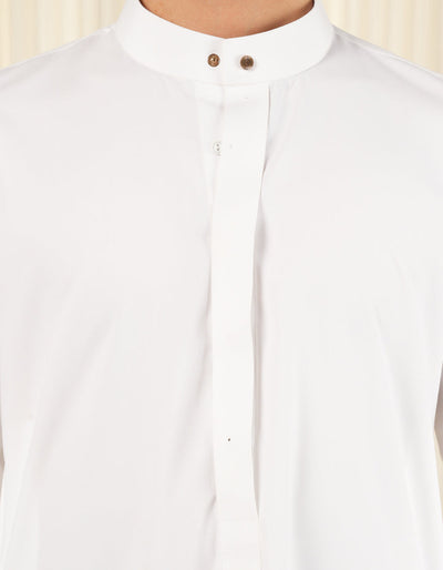 Blended White Jubba - J. Junaid Jamshed