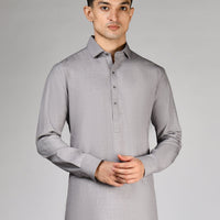 Blended Grey Shalwar Kameez - J. Junaid Jamshed