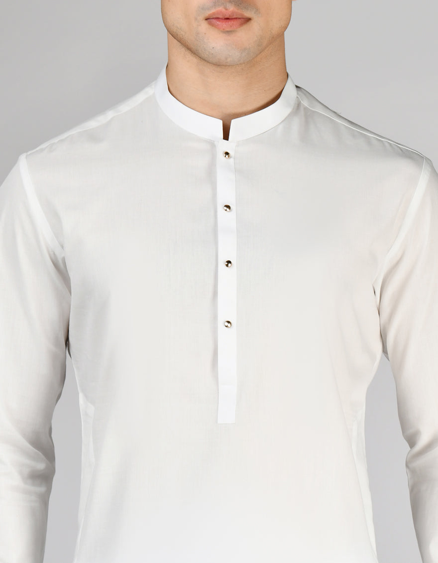 Blended Off White Kurta Trouser- J. Junaid Jamshed