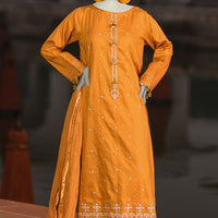 Jacquard Brown Unstitched Suit - J. Junaid Jamshed