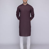 Cotton Red Kurta - J. Junaid Jamshed