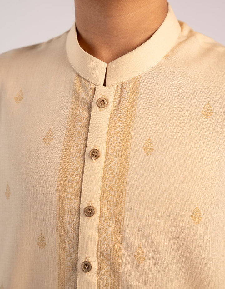 Blended Fawn Shalwar Kameez - J. Junaid Jamshed