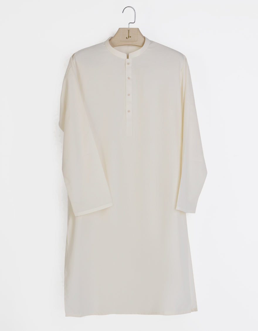 Blended White Kurta - J. Junaid Jamshed