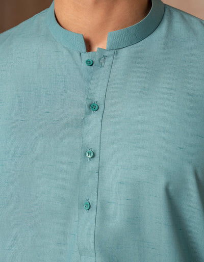 Blended Green Kurta - J. Junaid Jamshed
