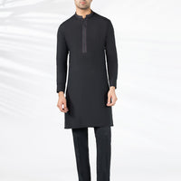 Polyester Black Kurta Trouser - J. Junaid Jamshed