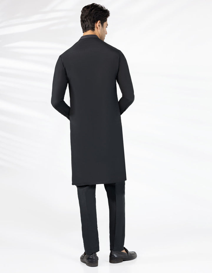 Polyester Black Kurta Trouser - J. Junaid Jamshed
