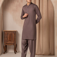 Blended Dull Purple Shalwar Kameez - J. Junaid Jamshed