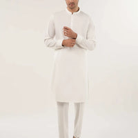 Blended White Kurta Trouser - J. Junaid Jamshed