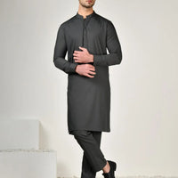 Blended Grey Kurta Trouser - J. Junaid Jamshed