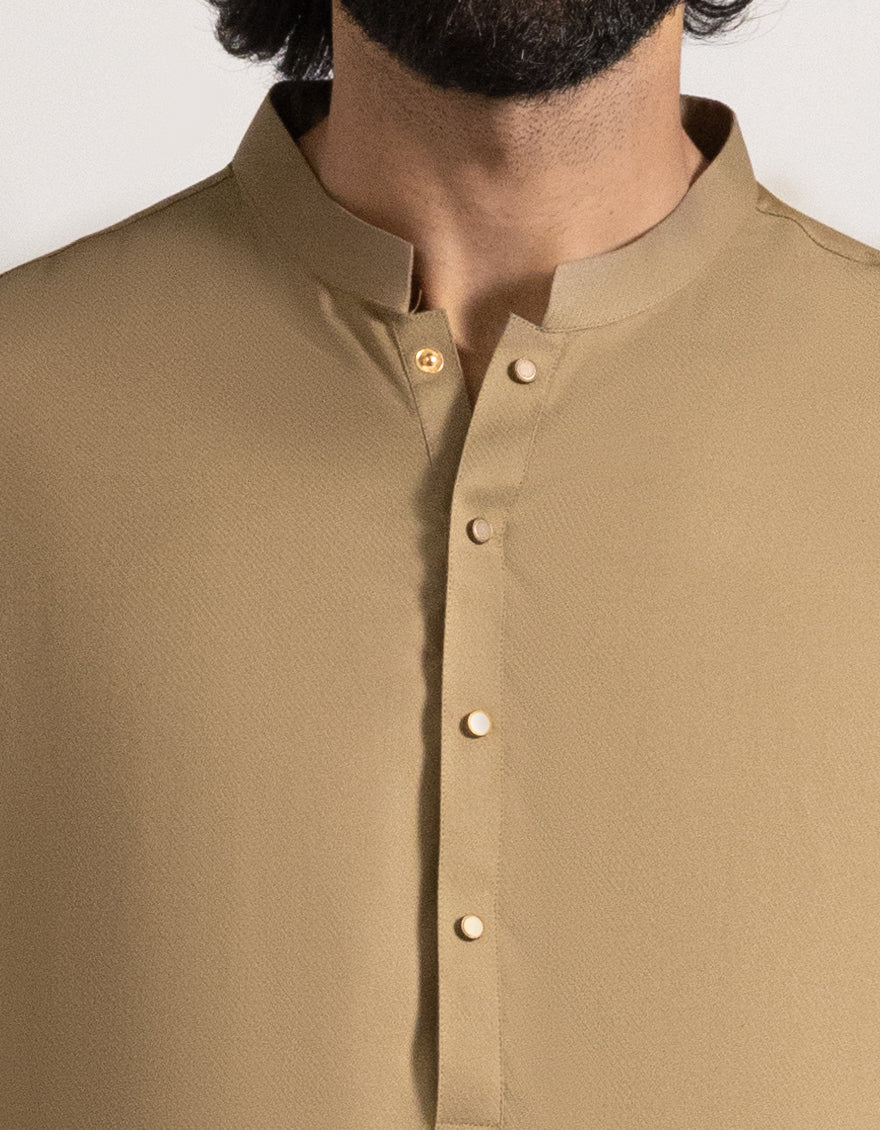 Blended Brown Shalwar Kameez - J. Junaid Jamshed