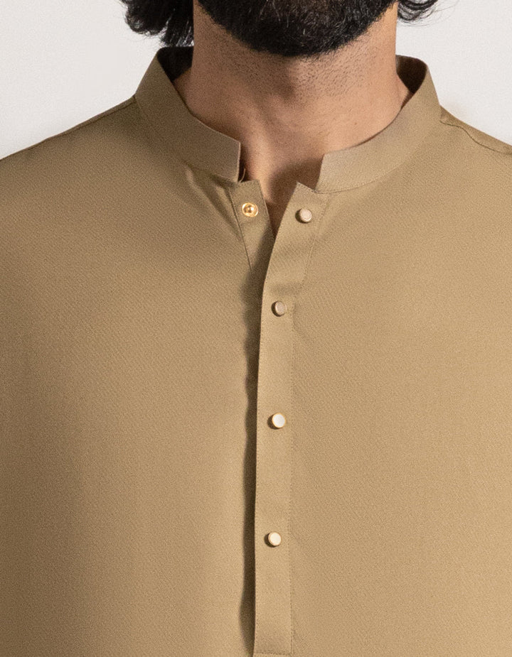 Blended Brown Shalwar Kameez - J. Junaid Jamshed