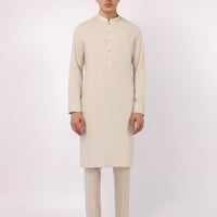 Blended Cream Kurta Trouser - J. Junaid Jamshed