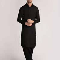 Blended Black Shalwar Kameez  - J. Junaid Jamshed