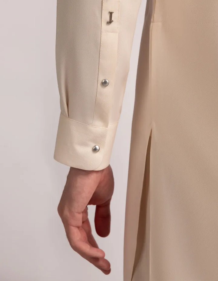 Blended Cream Shalwar Kameez  - J. Junaid Jamshed