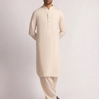 Blended Cream Shalwar Kameez  - J. Junaid Jamshed