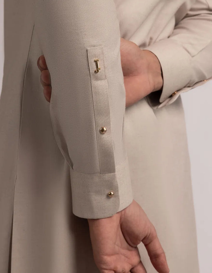 Blended Fawn Shalwar Kameez - J. Junaid Jamshed