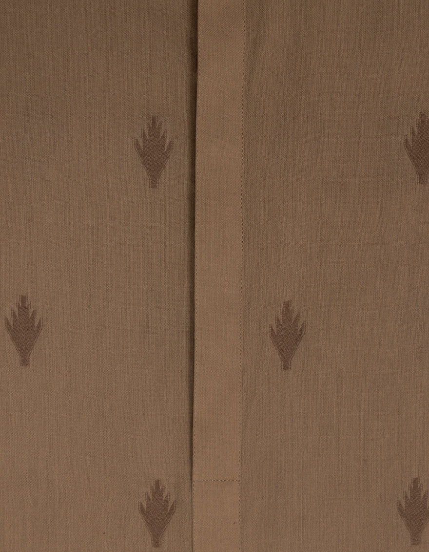 Cotton Light Brown Kurta - J. Junaid Jamshed