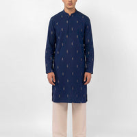 Cotton Blue Kurta - J. Junaid Jamshed
