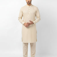 Blended Cream Kurta Trouser - J. Junaid Jamshed