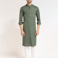 Cotton Green Kurta Trouser - J. Junaid Jamshed