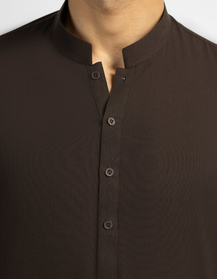 Blended Brown Shalwar Kameez - J. Junaid Jamshed