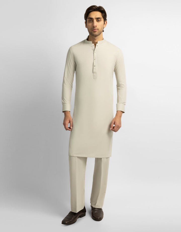 Blended Stone Kurta Trouser - J. Junaid Jamshed