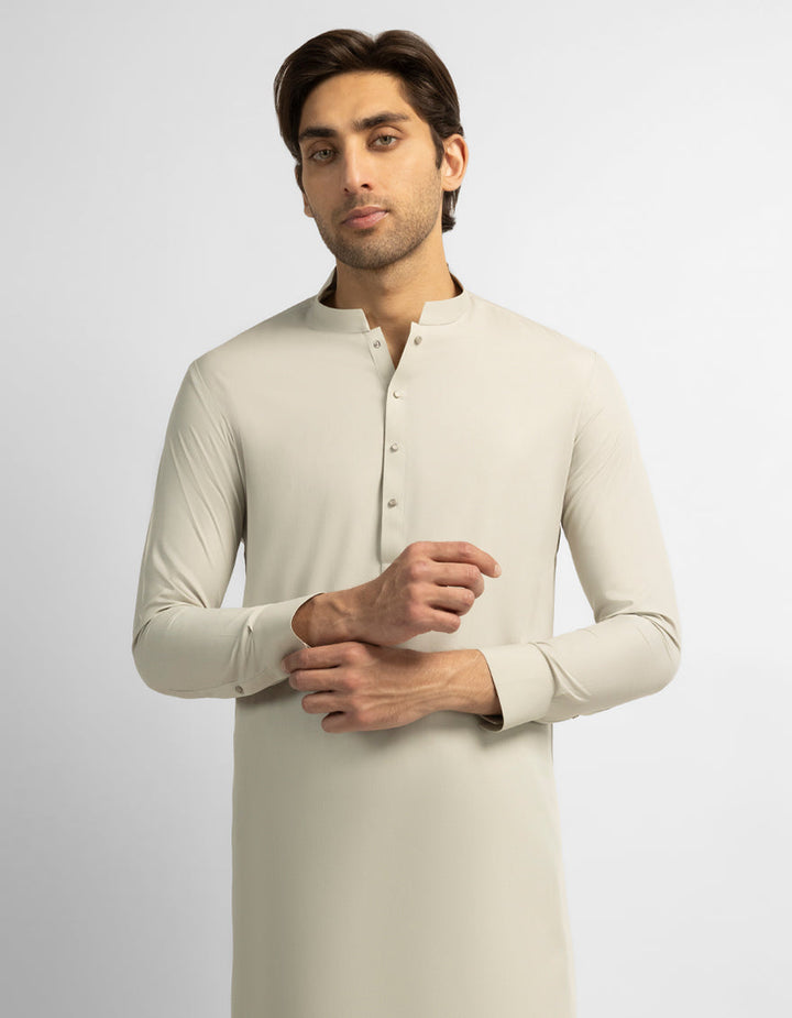 Blended Stone Kurta Trouser - J. Junaid Jamshed