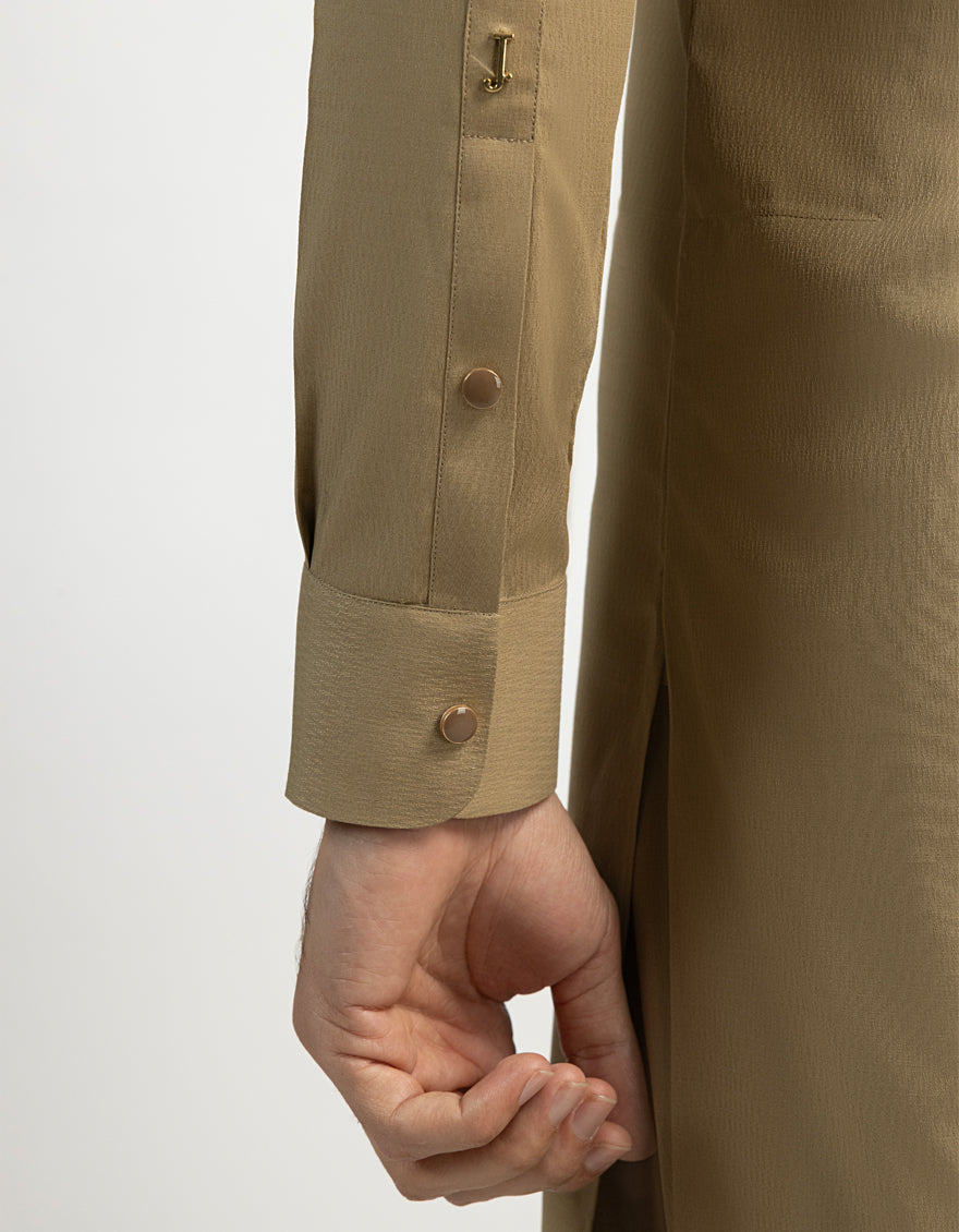 Blended Brown Shalwar Kameez - J. Junaid Jamshed