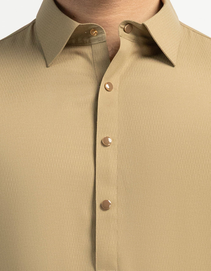 Blended Brown Shalwar Kameez - J. Junaid Jamshed