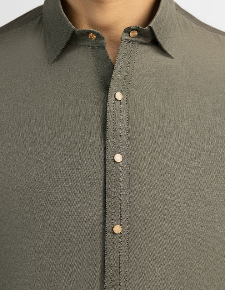 Cotton Grey Kurta Trouser - J. Junaid Jamshed