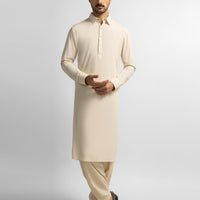 Blended Fawn Shalwar Kameez - J. Junaid Jamshed