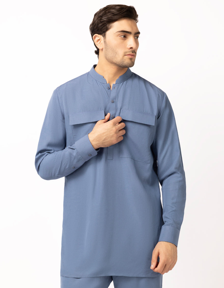 Blended White Kurta Trouser - J. Junaid Jamshed