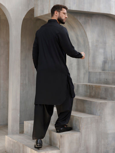 Blended Black Shalwar Kameez - Almirah