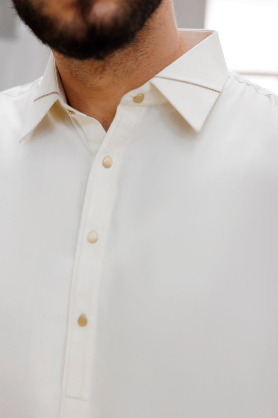 Blended Cream Shalwar Kameez - Wasim Akram by Almirah