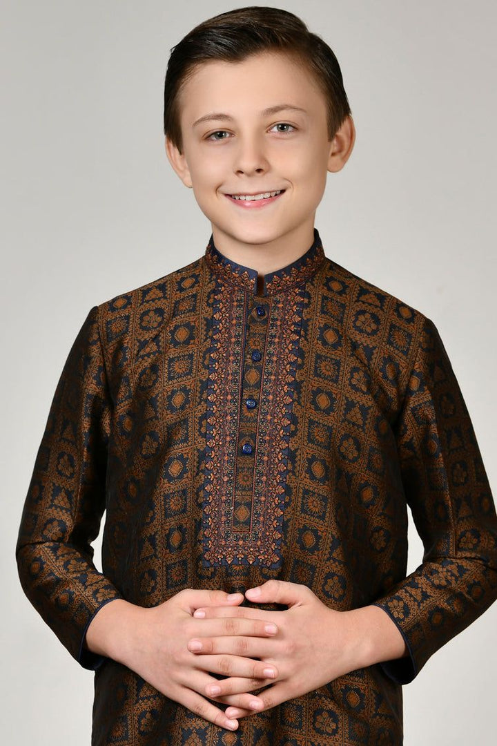 Polyester Brown Kurta - J. Junaid Jamshed