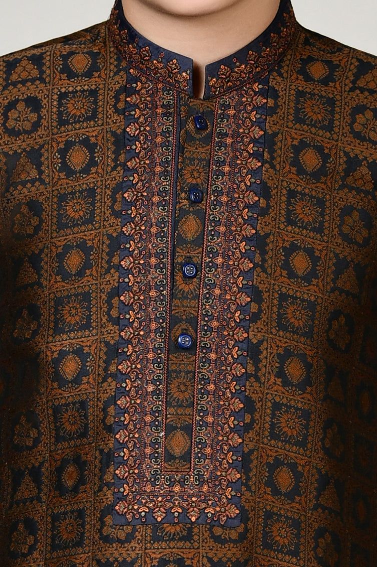 Polyester Brown Kurta - J. Junaid Jamshed