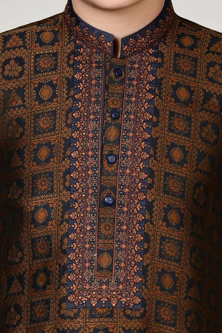Polyester Brown Kurta - J. Junaid Jamshed