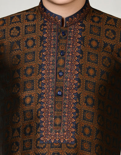 Polyester Brown Kurta - J. Junaid Jamshed