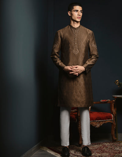 Blended Green Special Kurta - J. Junaid Jamshed