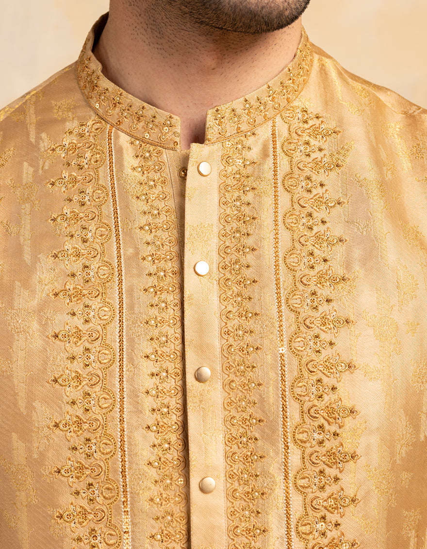 Blended Golden Special Kurta - J. Junaid Jamshed