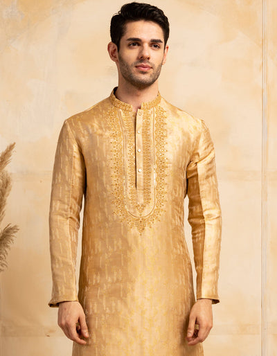 Blended Golden Special Kurta - J. Junaid Jamshed